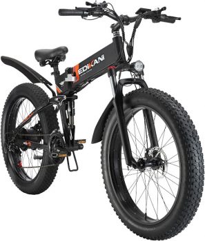 Online Buy EDIKANI Electric Full Suspension Mountain Folding Bike